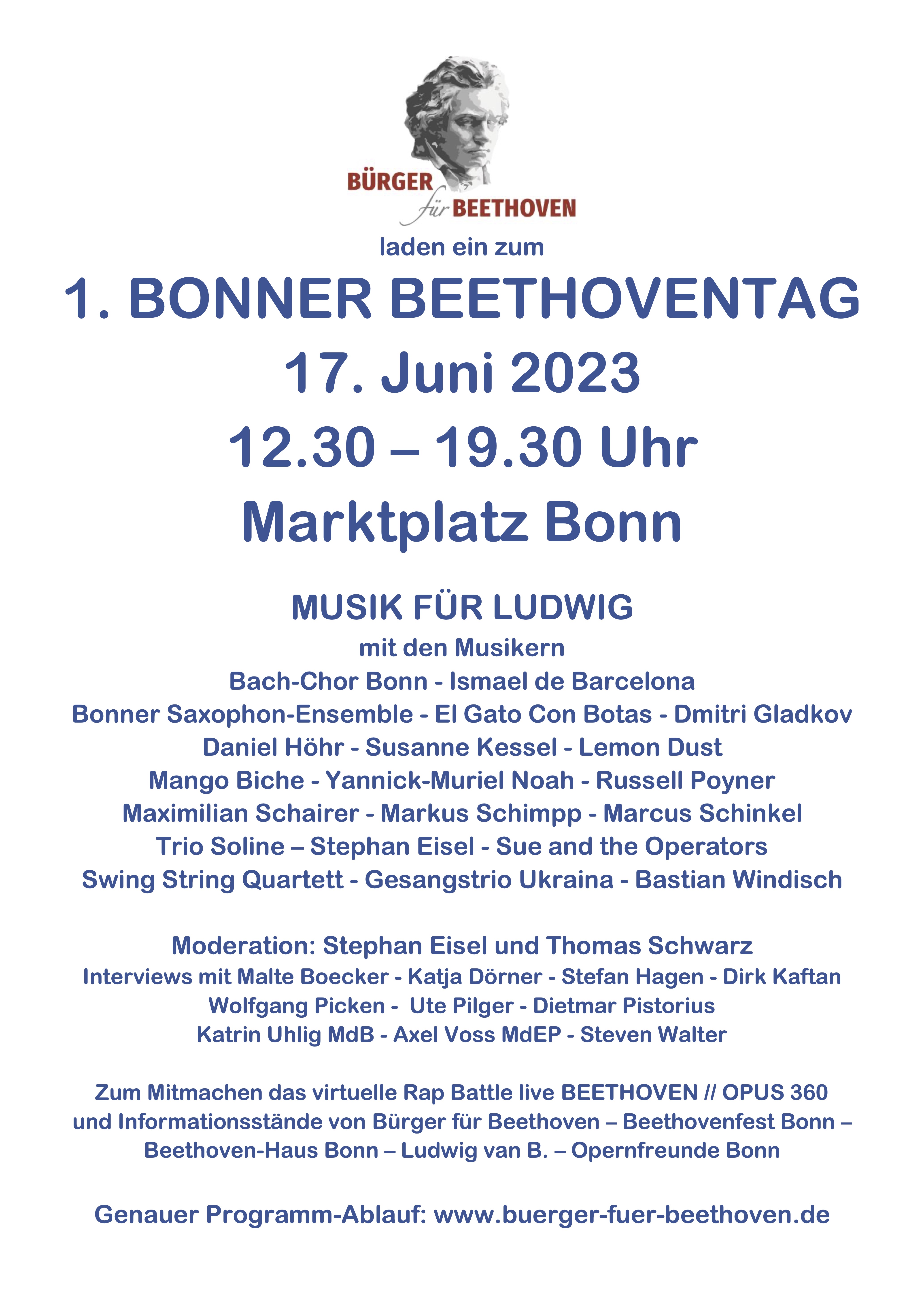 BER 50 MUSIKER SIND AM 17. JUNI