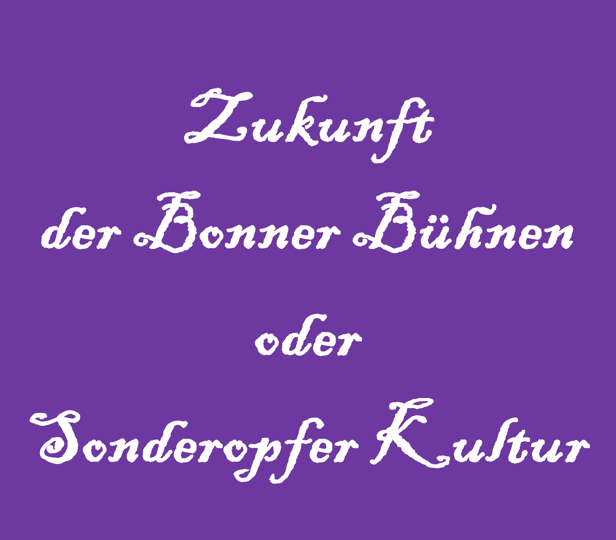 EIN SONDEROPFER KULTUR SCHEINT
