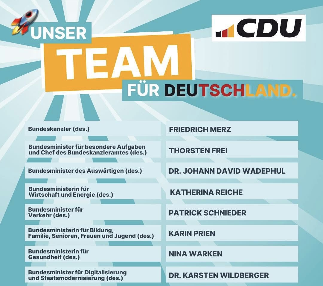 BEI DEN CDU-BUNDESMINISTERN