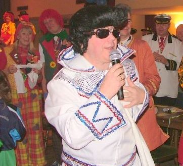 Auftritt als Elvis bei den Tannebscher Jecke