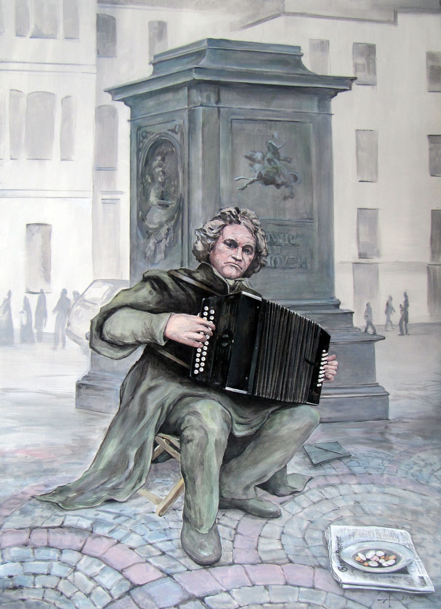 Andreas Trautwein, Ludwig, Acryl auf Leinwand 2010