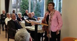 Claudia Lcking-Michel vor Ort in Bad Godesberg